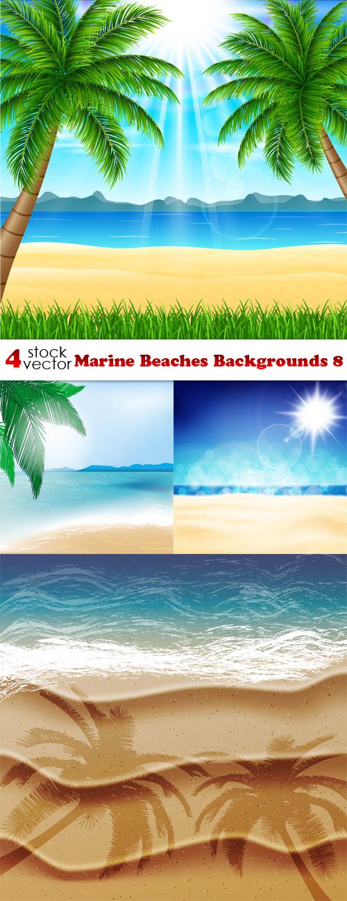 Vectors - Marine Beaches Backgrounds 8