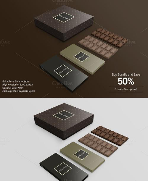 Package Box Mockup Chocolate version - 714249