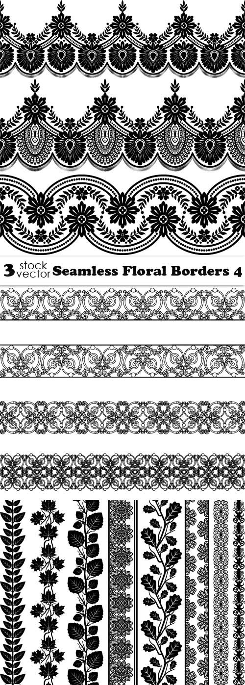 Vectors - Seamless Floral Borders 4