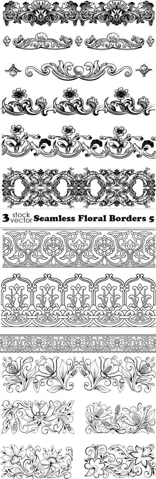 Vectors - Seamless Floral Borders 5