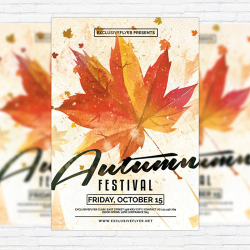 Flyer Template - Autumn Festival Vol.2 + Facebook Cover