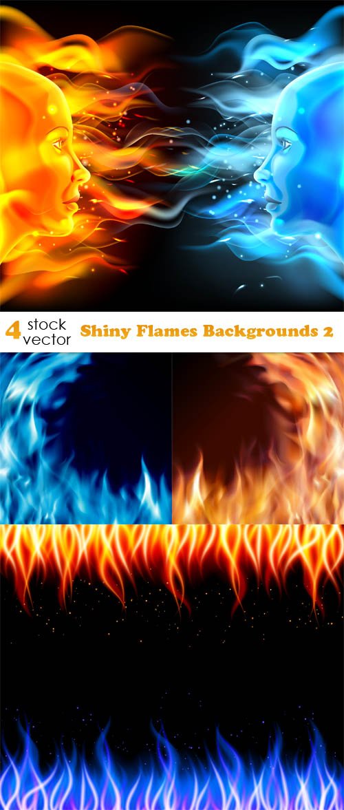 Vectors - Shiny Flames Backgrounds 2