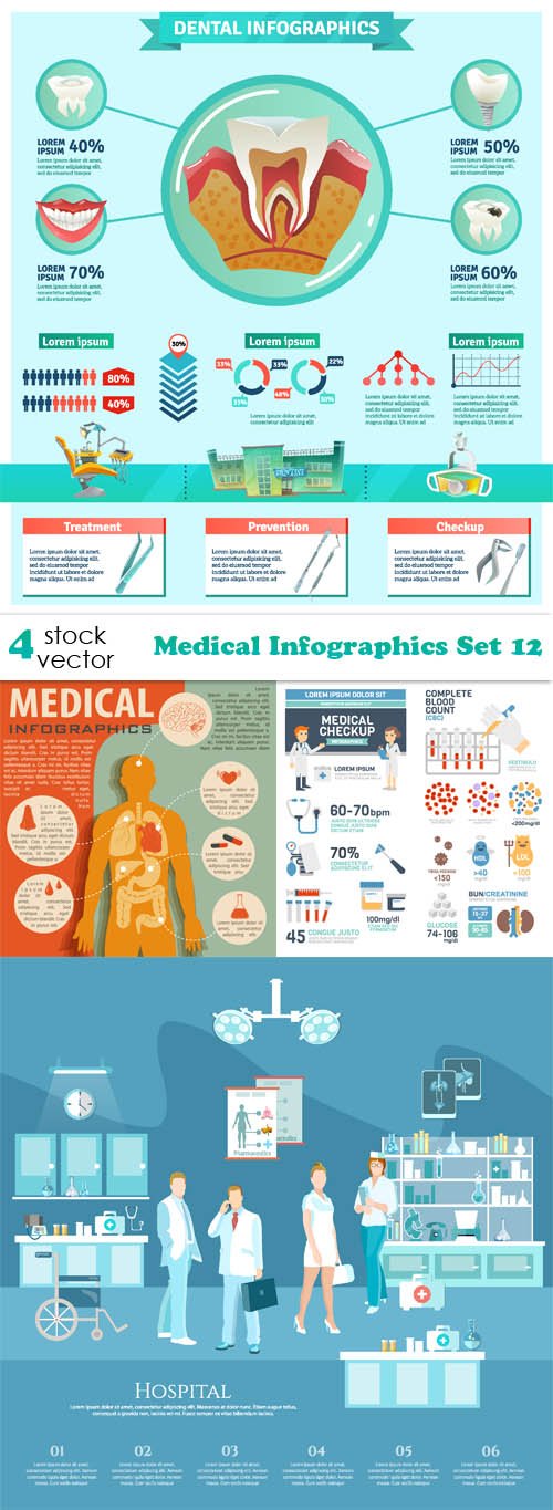 Vectors - Medical Infographics Set 12
