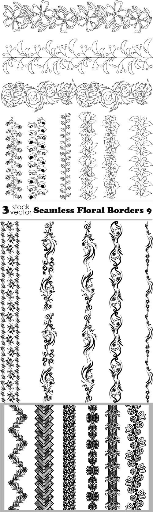 Vectors - Seamless Floral Borders 9