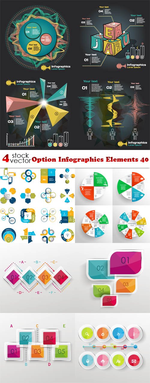 Vectors - Option Infographics Elements 40
