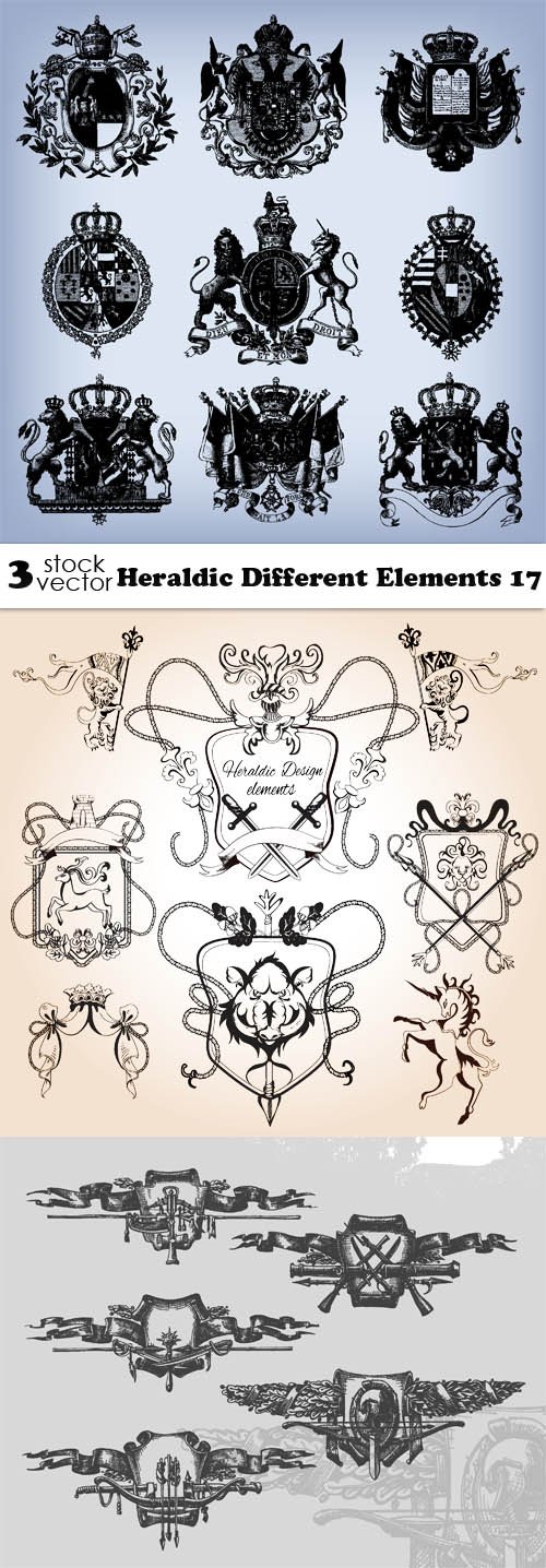 Vectors - Heraldic Different Elements 17