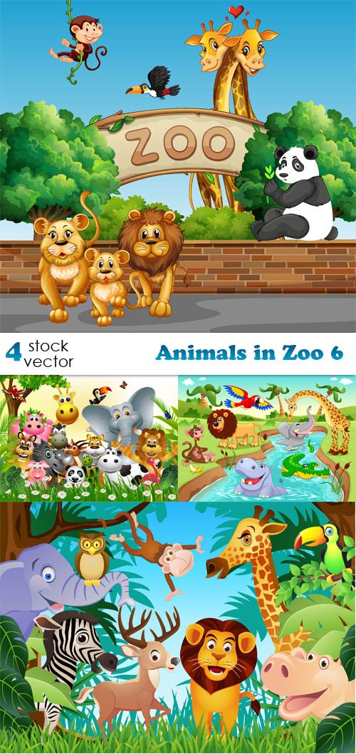Vectors - Animals in Zoo 6