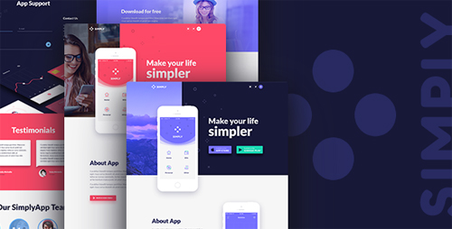 Simply - Onepage App Template 17130689
