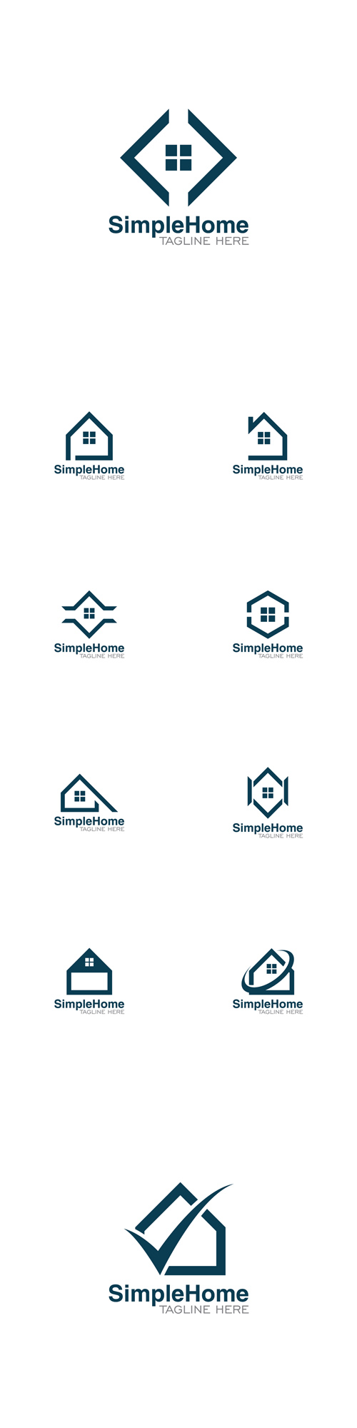 Vector Simple Home Creative Concept Logo Design