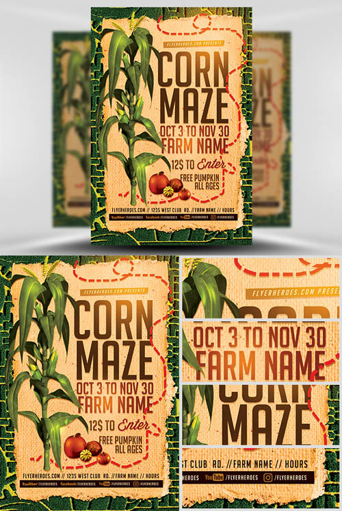 Flyer Template - Fall Corn Maze