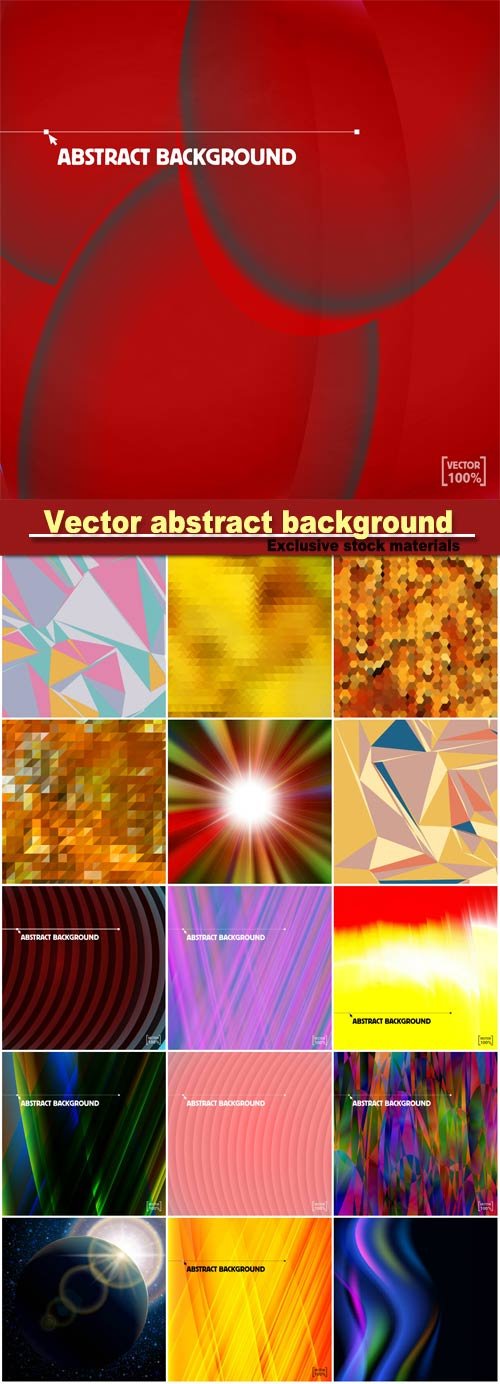 Multicolor illuminated fantasy vector abstract background