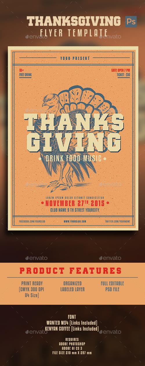 GraphicRiver - Thanksgiving Flyer - 13124531