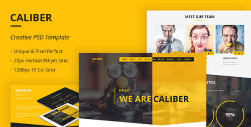 Caliber - Creative Multi Purpose PSD Template 12252475