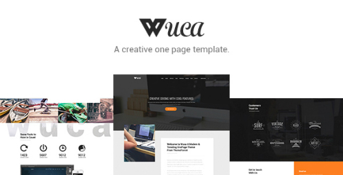 Wuca - One Page PSD Template 14217172