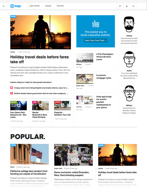 JoomlArt - JA Magz v1.1.2 - Responsive Joomla 2.5 & 3.x Template For News & Magazine