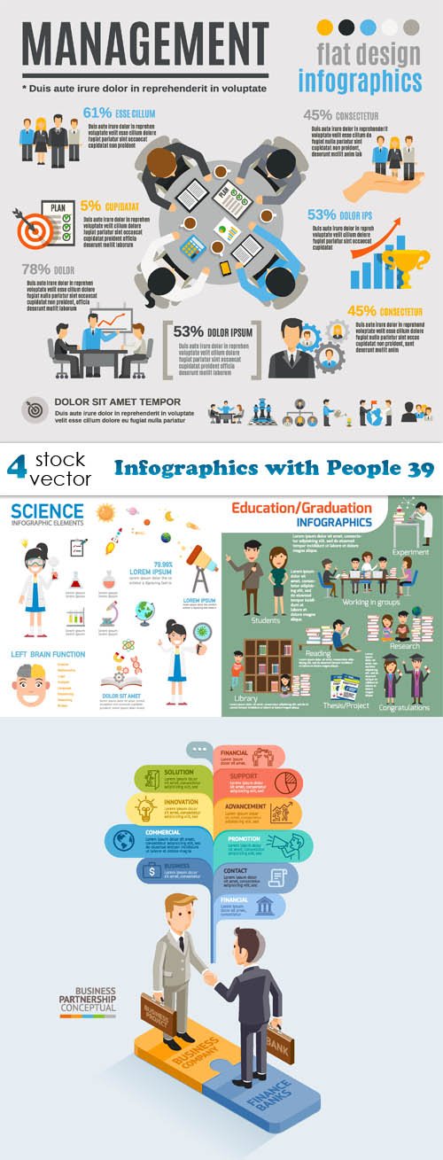 Vectors - Infographics with People 39