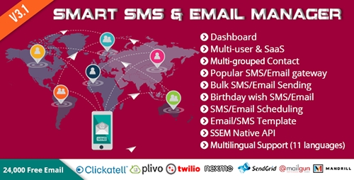 CodeCanyon - Smart SMS & Email Manager (SSEM) v3.1 - 14817919