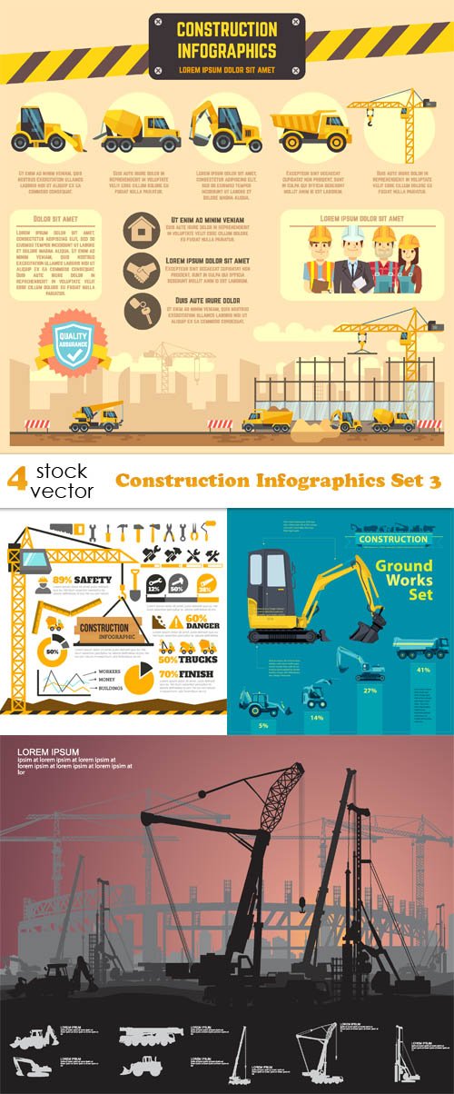Vectors - Construction Infographics Set 3