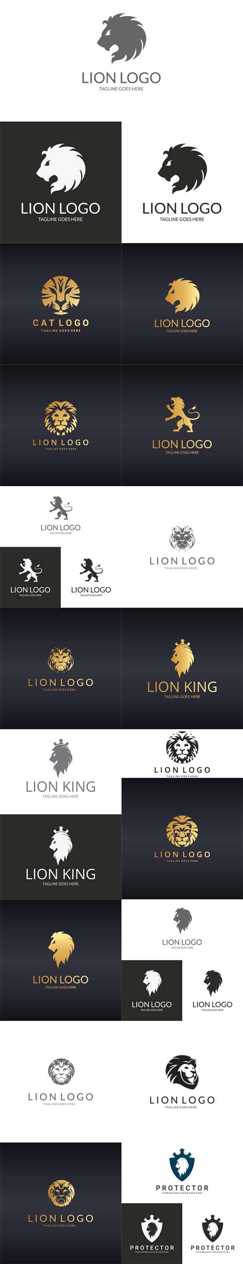 Vector Lion Logo. Logo Templates Suitable for Businesses and Product Names