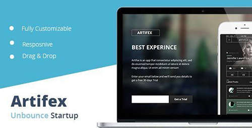 ThemeForest - Artifex v1.0 - Unbounce Startup Landing Page - 11025784