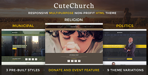 ThemeForest - CuteChurch v4.0 - Religion Responsive HTML Theme - 13550450