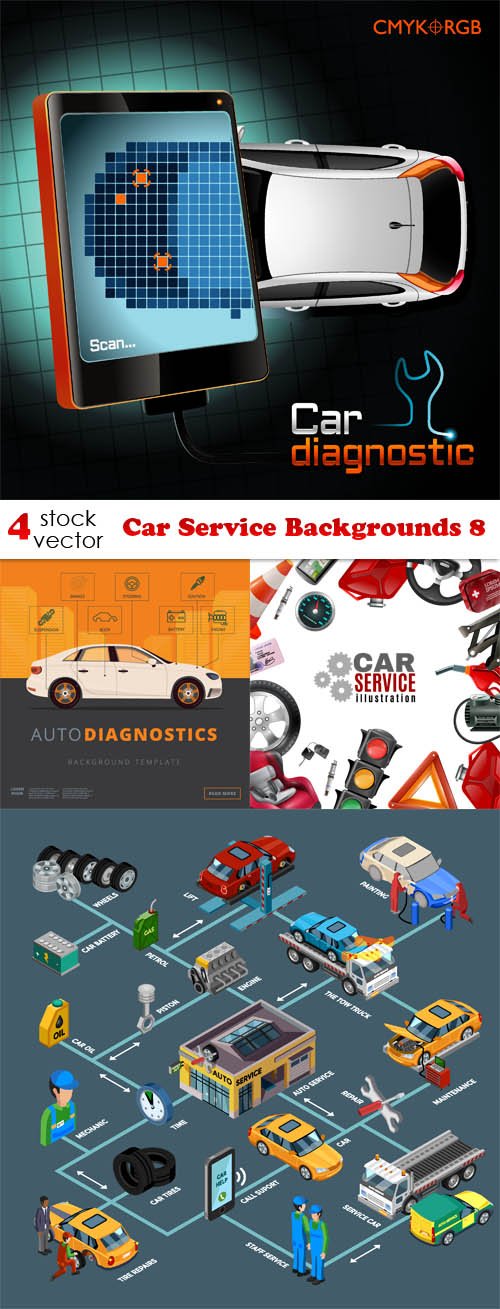 Vectors - Car Service Backgrounds 8