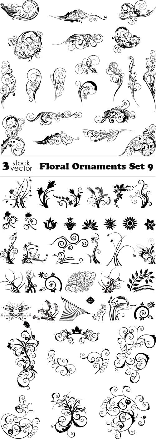 Vectors - Floral Ornaments Set 9