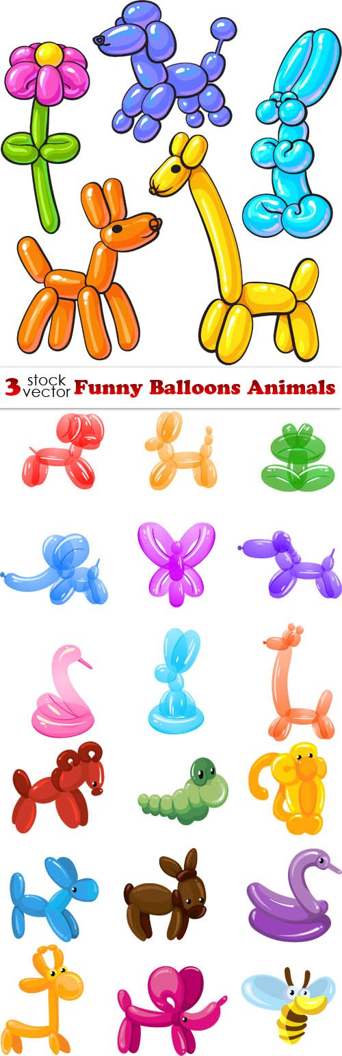 Vectors - Funny Balloons Animals