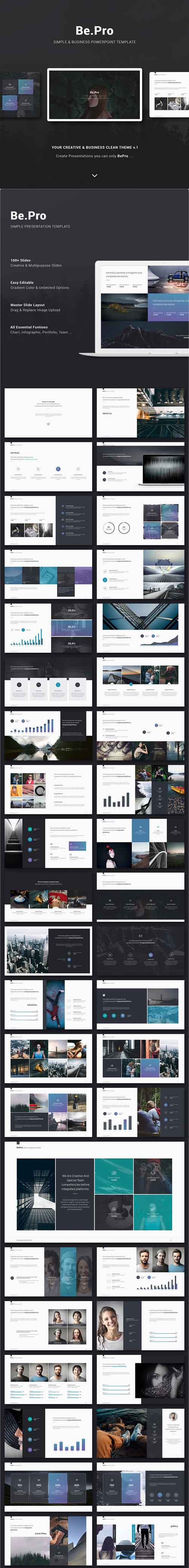 BePro Simply & Business Powerpoint Template 18369694