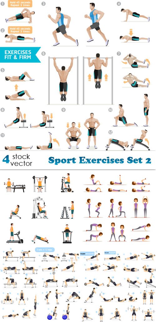 Vectors - Sport Exercises Set 2