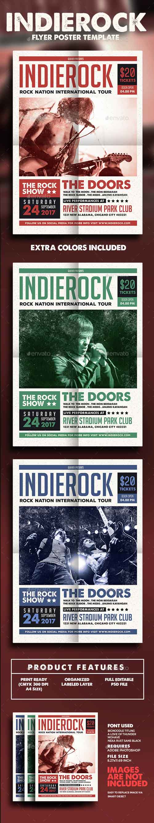 Indie Rock Flyer/Poster 14635588