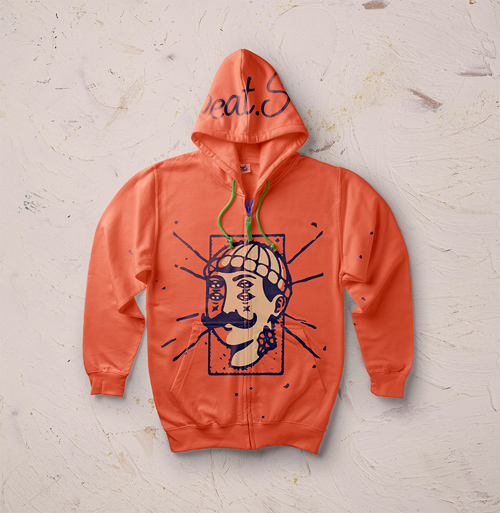 Zipper Hoodie Mockup