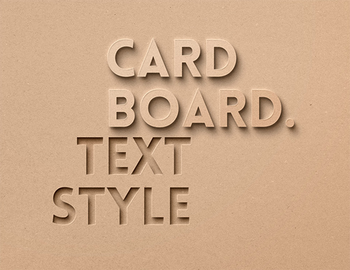 Card Board Text Effect