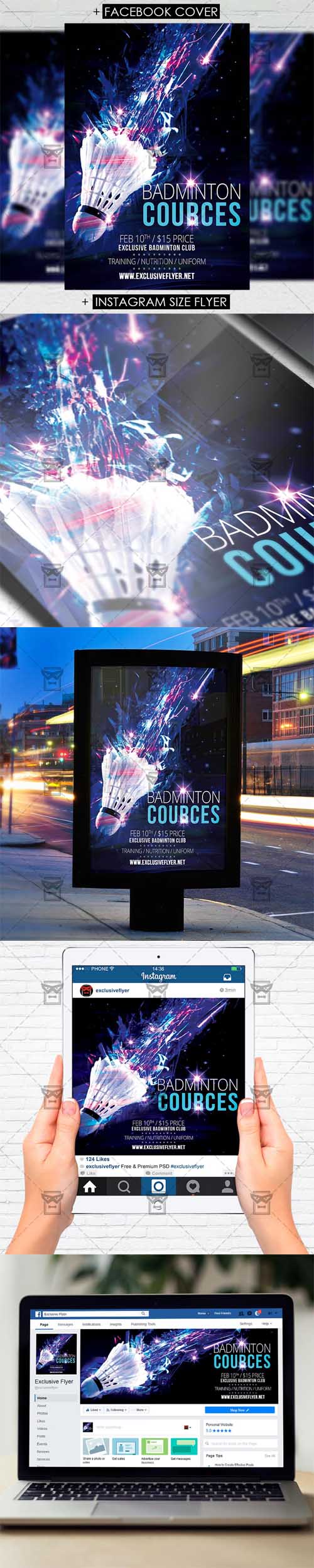 Flyer Template - Badminton Cources