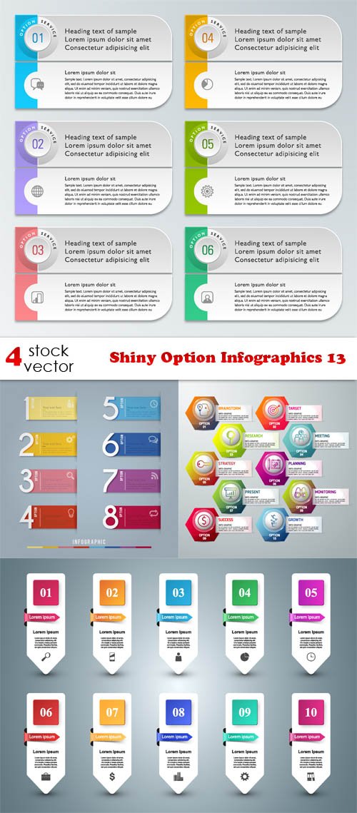Vectors - Shiny Option Infographics 13