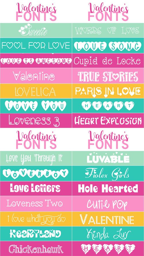 The Ultimate List of Love Fonts (28 Fonts)