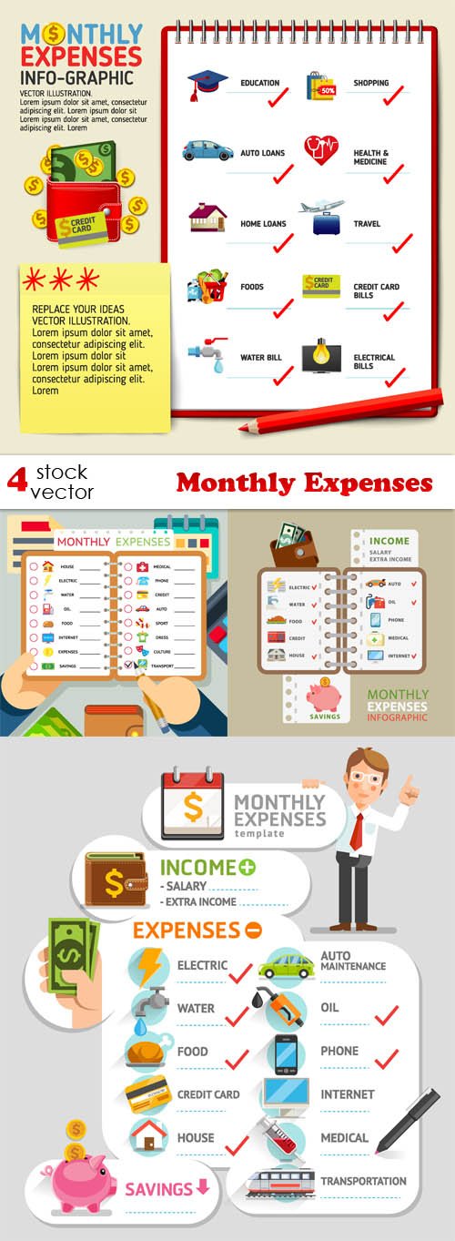 Vectors - Monthly Expenses