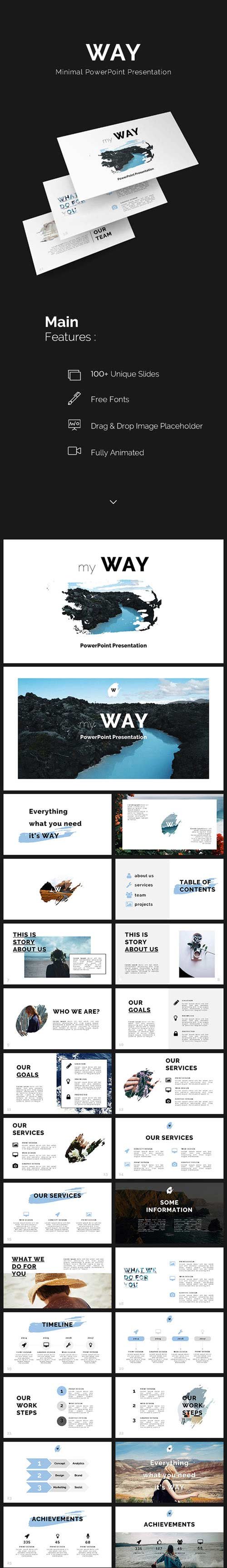 GR - Way Minimal PowerPoint Template 19444626