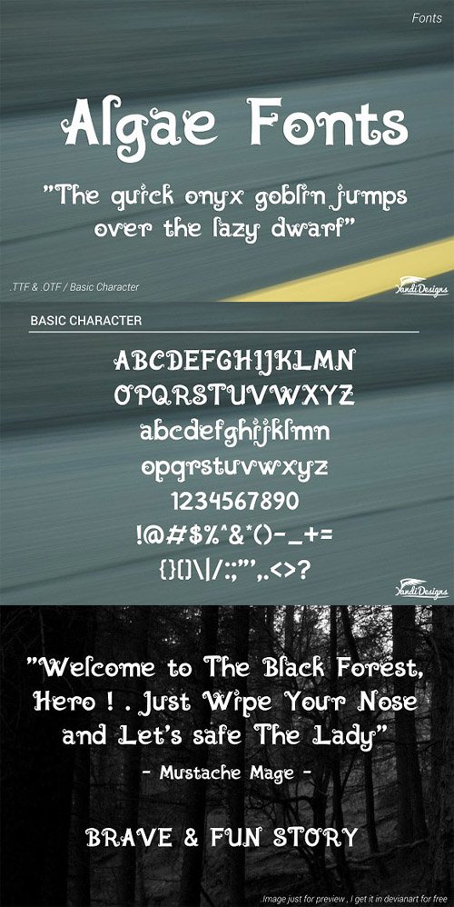 Algae Fonts - Fantasy