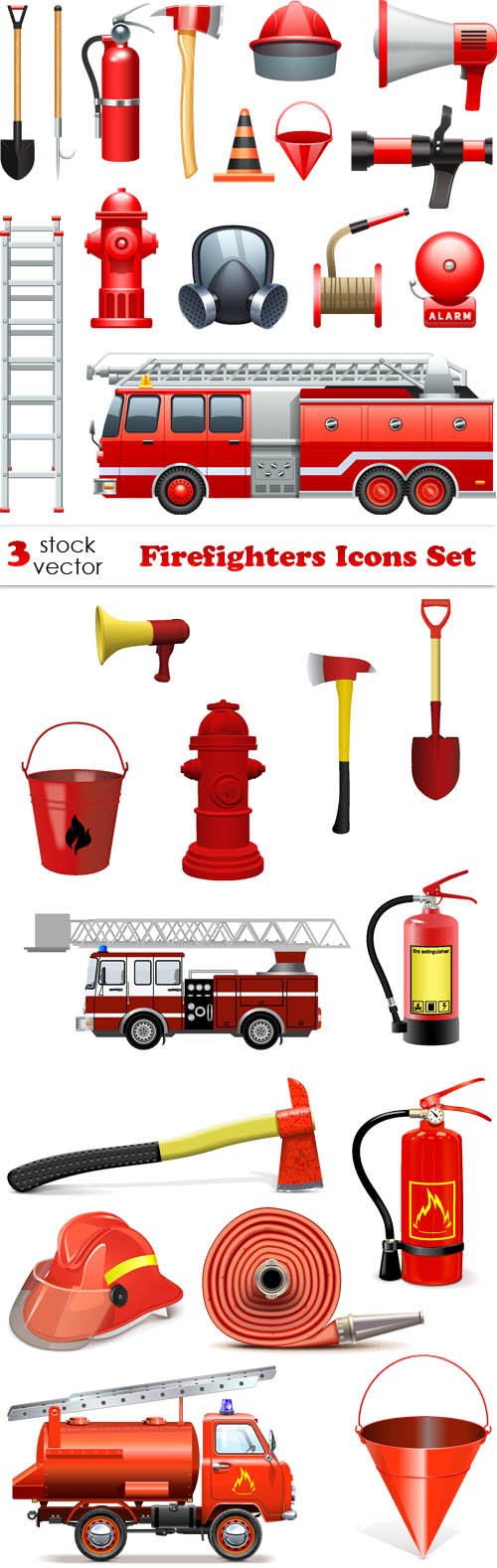 Vectors - Firefighters Icons Set