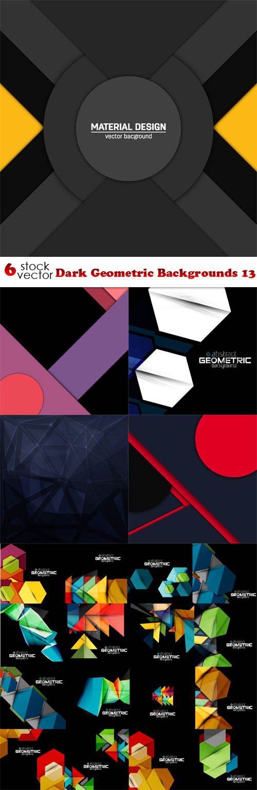 Vectors - Dark Geometric Backgrounds 13