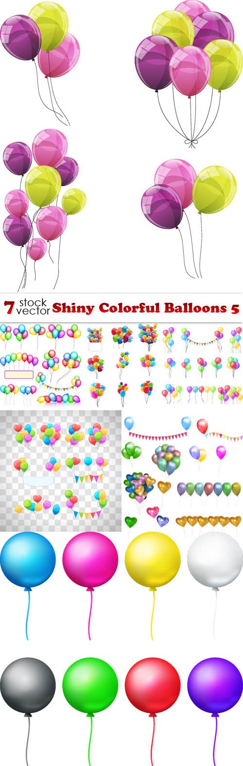 Vectors - Shiny Colorful Balloons 5