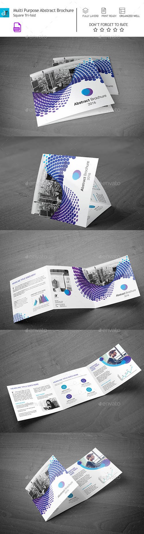 GR - Multi Purpose Abstract Square Brochure 13684171