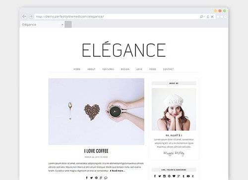 Minimal WordPress Theme - "Elegance" v3.1 - CM 824146