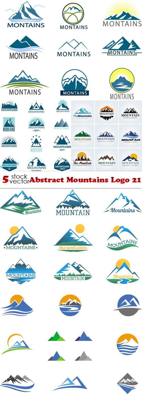 Vectors - Abstract Mountains Logo 21