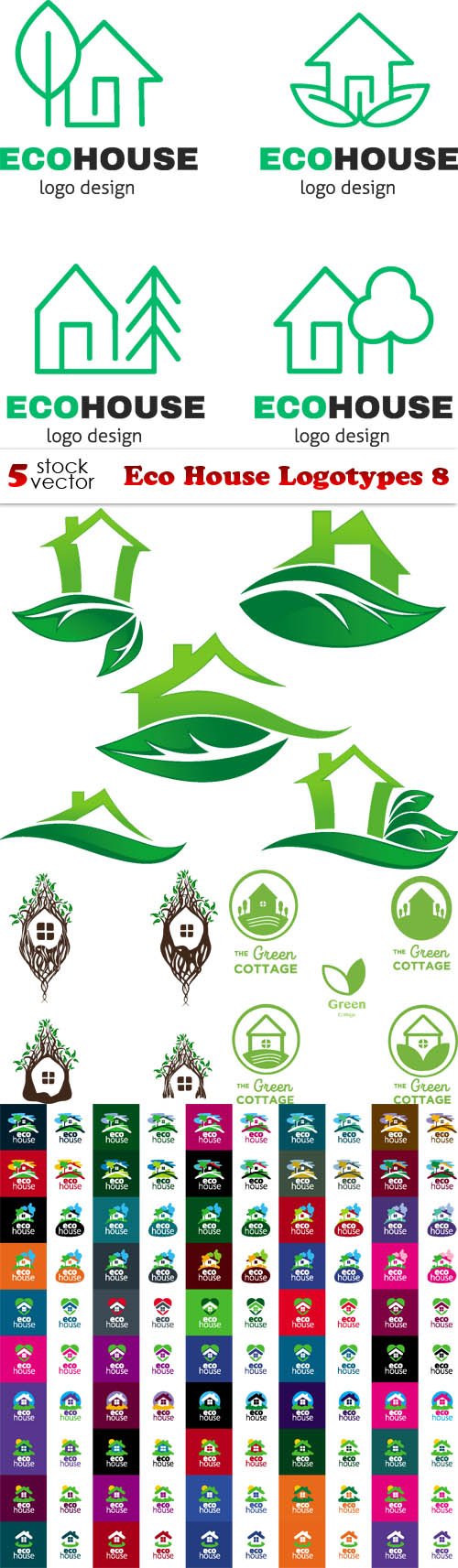 Vectors - Eco House Logotypes 8