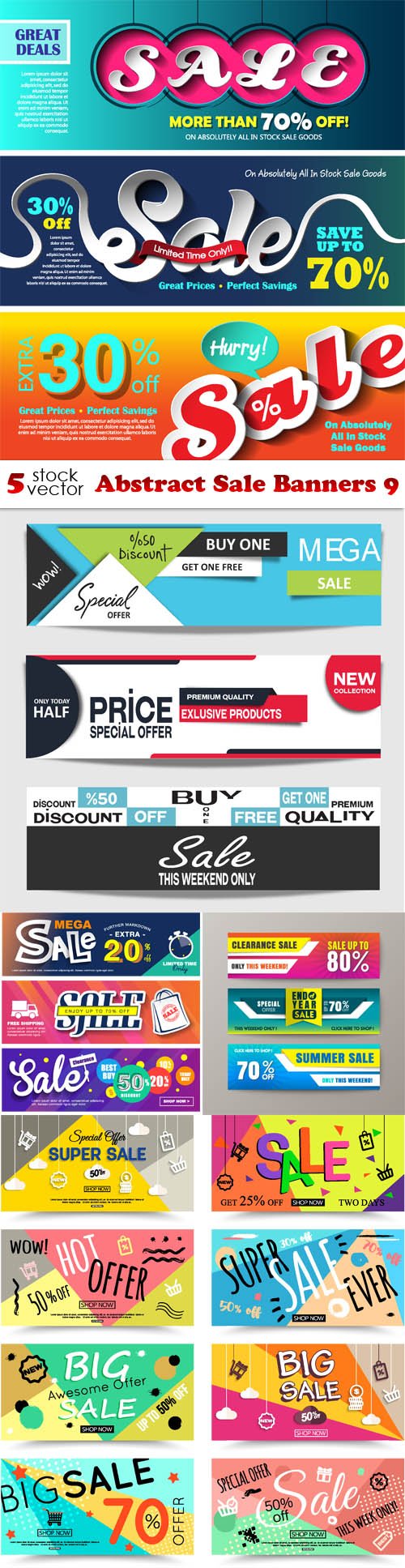 Vectors - Abstract Sale Banners 9