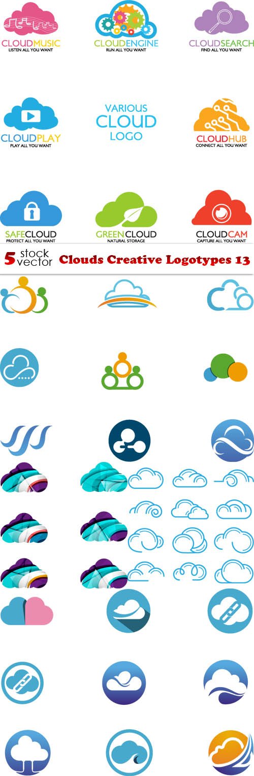 Vectors - Clouds Creative Logotypes 13