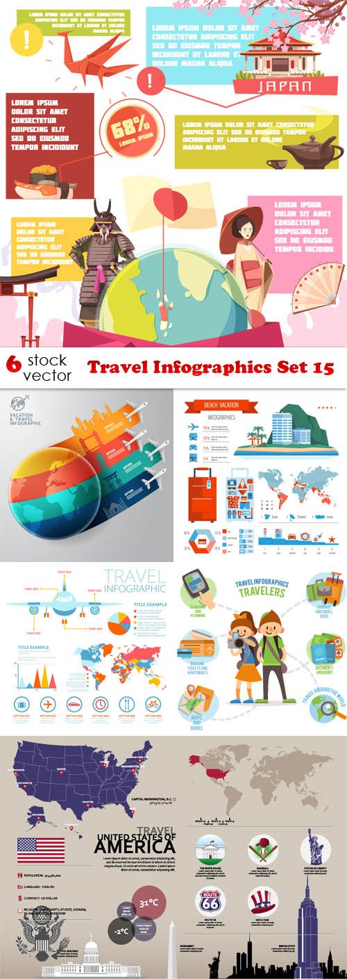 Vectors - Travel Infographics Set 15