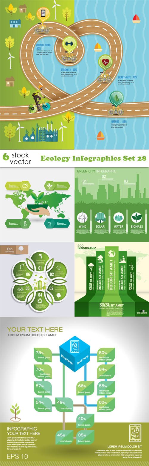 Vectors - Ecology Infographics Set 28